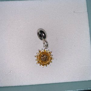 Sunflower charm for Pandora bracelet